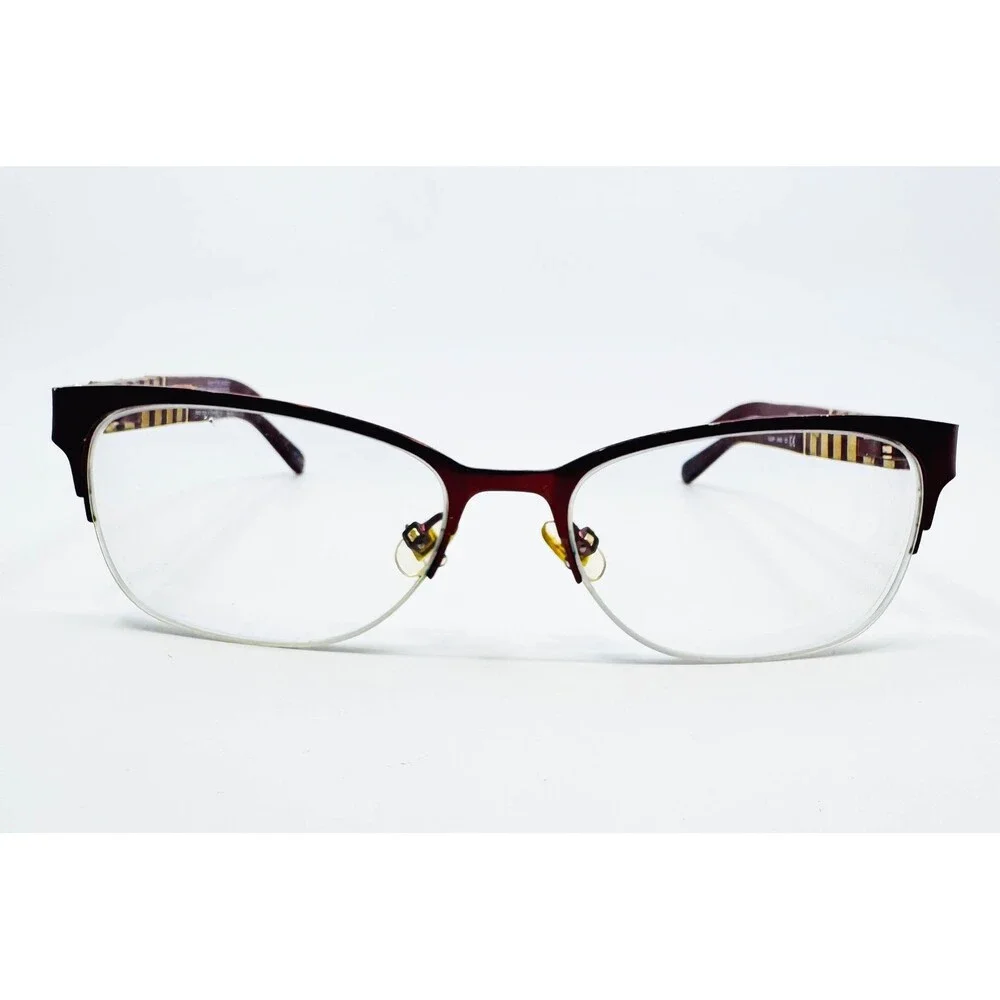 Kate Spade Eyeglasses Womens Burgundy Gold Striped Valary 0WA6 51-16-135